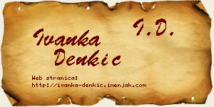 Ivanka Denkić vizit kartica